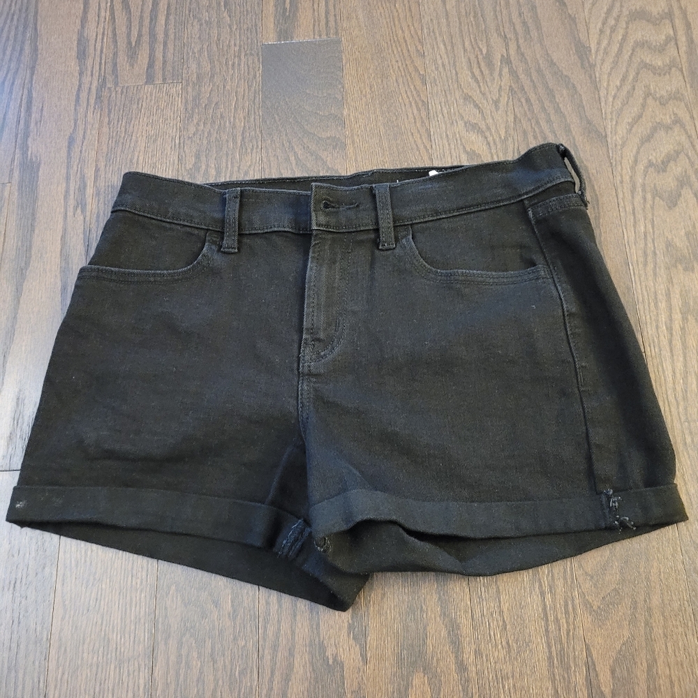 Old Navy black denim shorts size 0